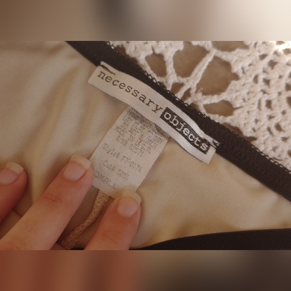 Necessary Objects Nude Lace Mini Vintage Dress Size S - Picture 4 of 6